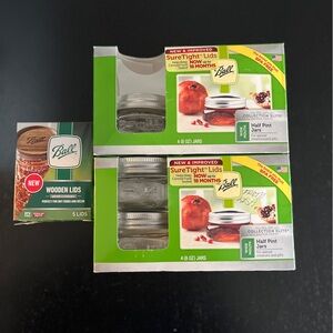 Ball Half Pint Jars Collection Elite Design Series 6 Pieces Wide Mouth